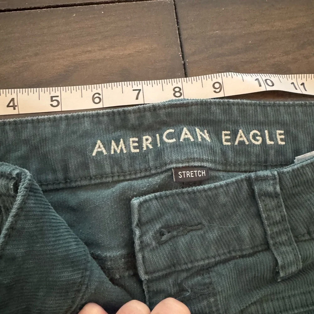 American Eagle Outfitters Olive Flare Pants - Picture 5 of 9